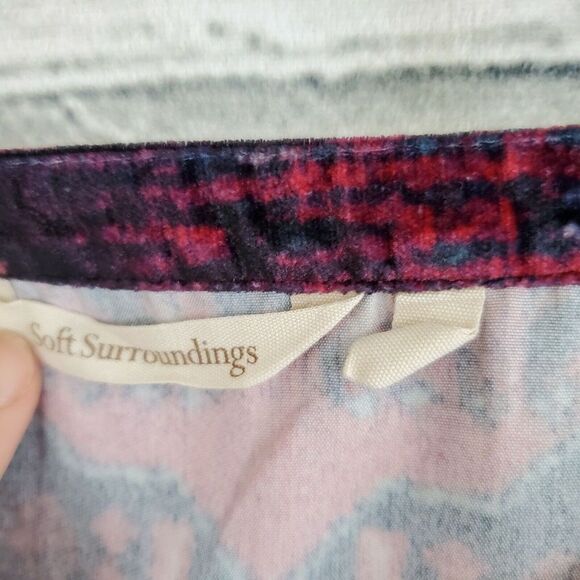 Soft Surroundings Ottoman Velvet Long Sleeve Shirt Womens Size Small - Picture 6 of 8